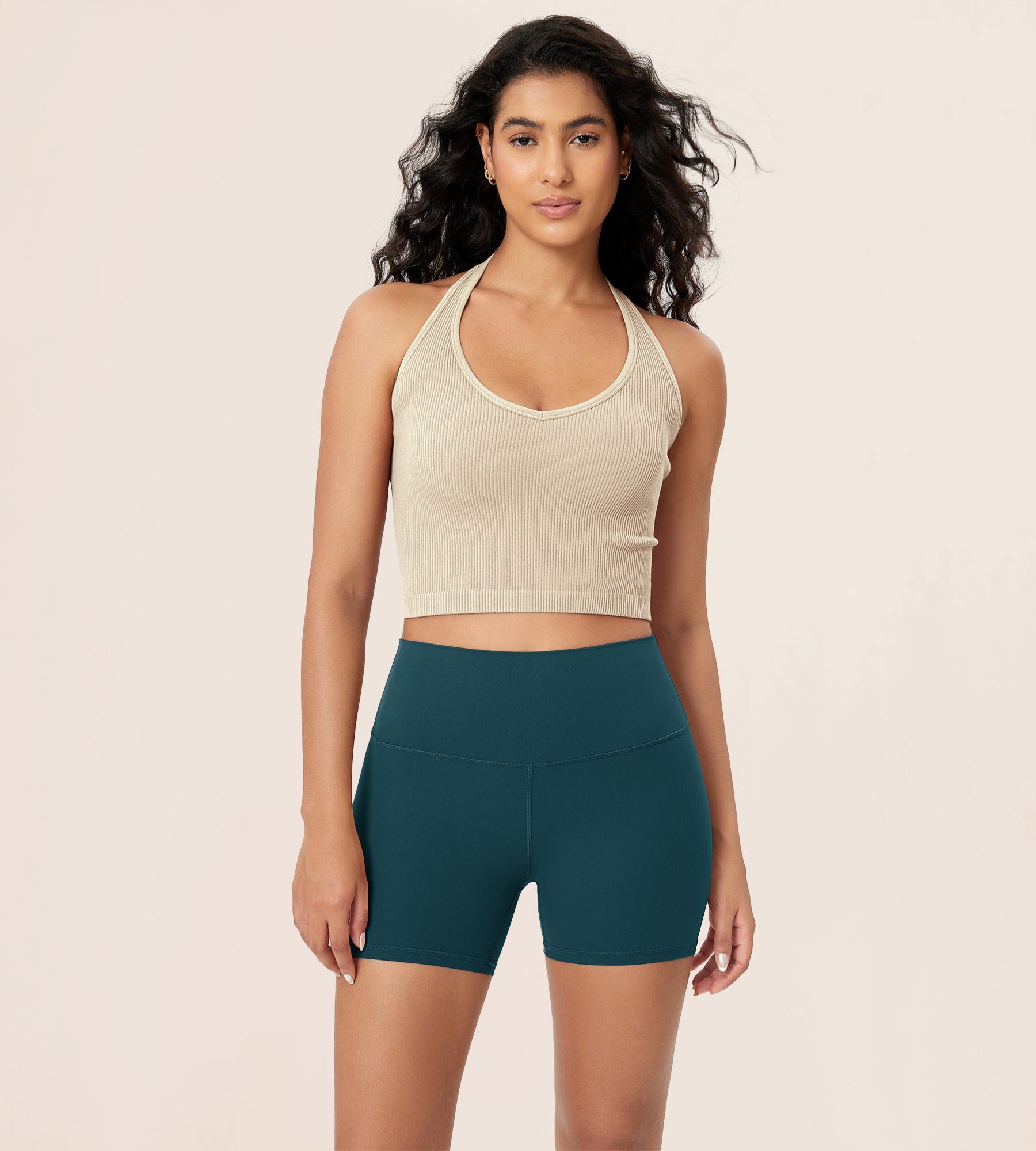 4" ODCLOUD Lounge Yoga High Waist Buttery Soft Biker Shorts Forest Teal - ododos