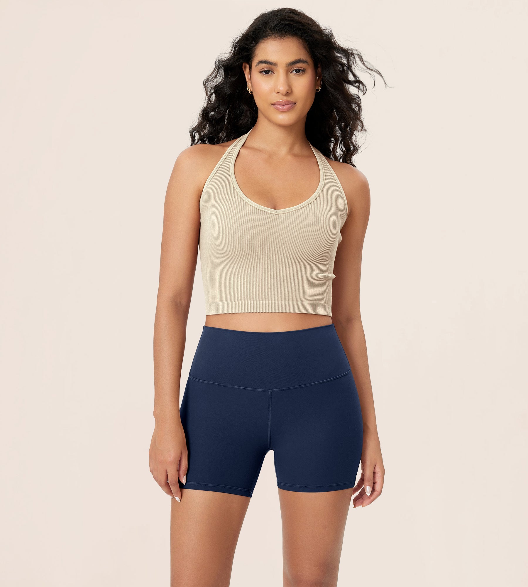 4 ODCLOUD Lounge Yoga High Waist Buttery Soft Biker Shorts Navy - ododos