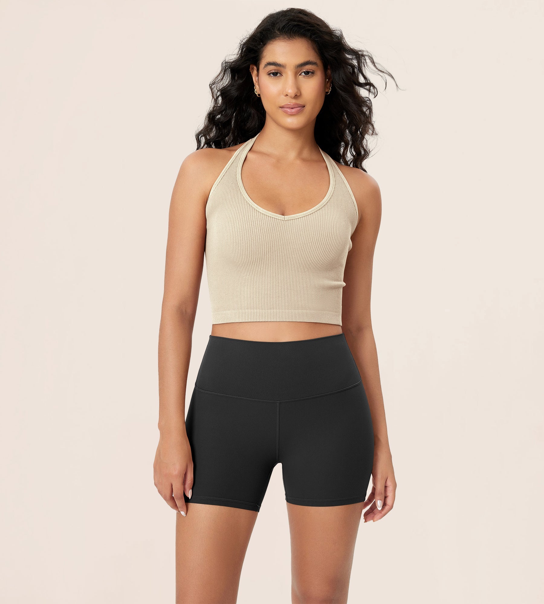 4 ODCLOUD Lounge Yoga High Waist Buttery Soft Biker Shorts Onyx Black Grey - ododos