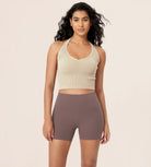 4" ODCLOUD Lounge Yoga High Waist Buttery Soft Biker Shorts Purple Taupe - ododos