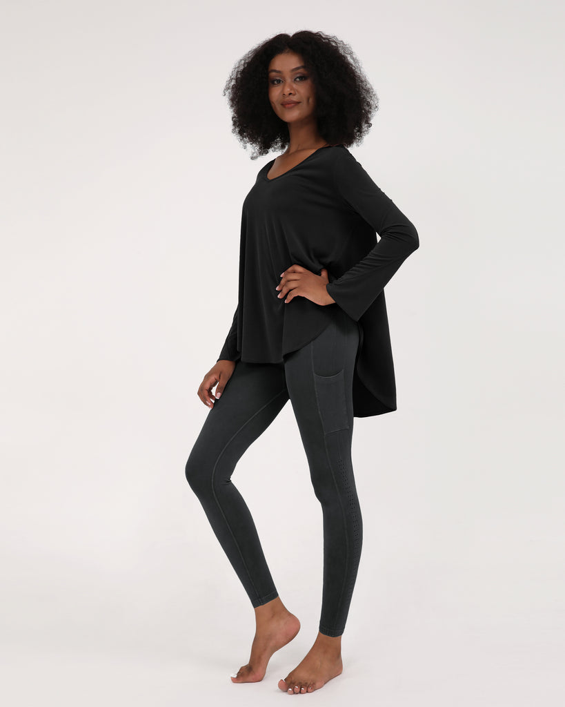 ODODOS Loose Fit Long Sleeve V Neck Tops – ododos