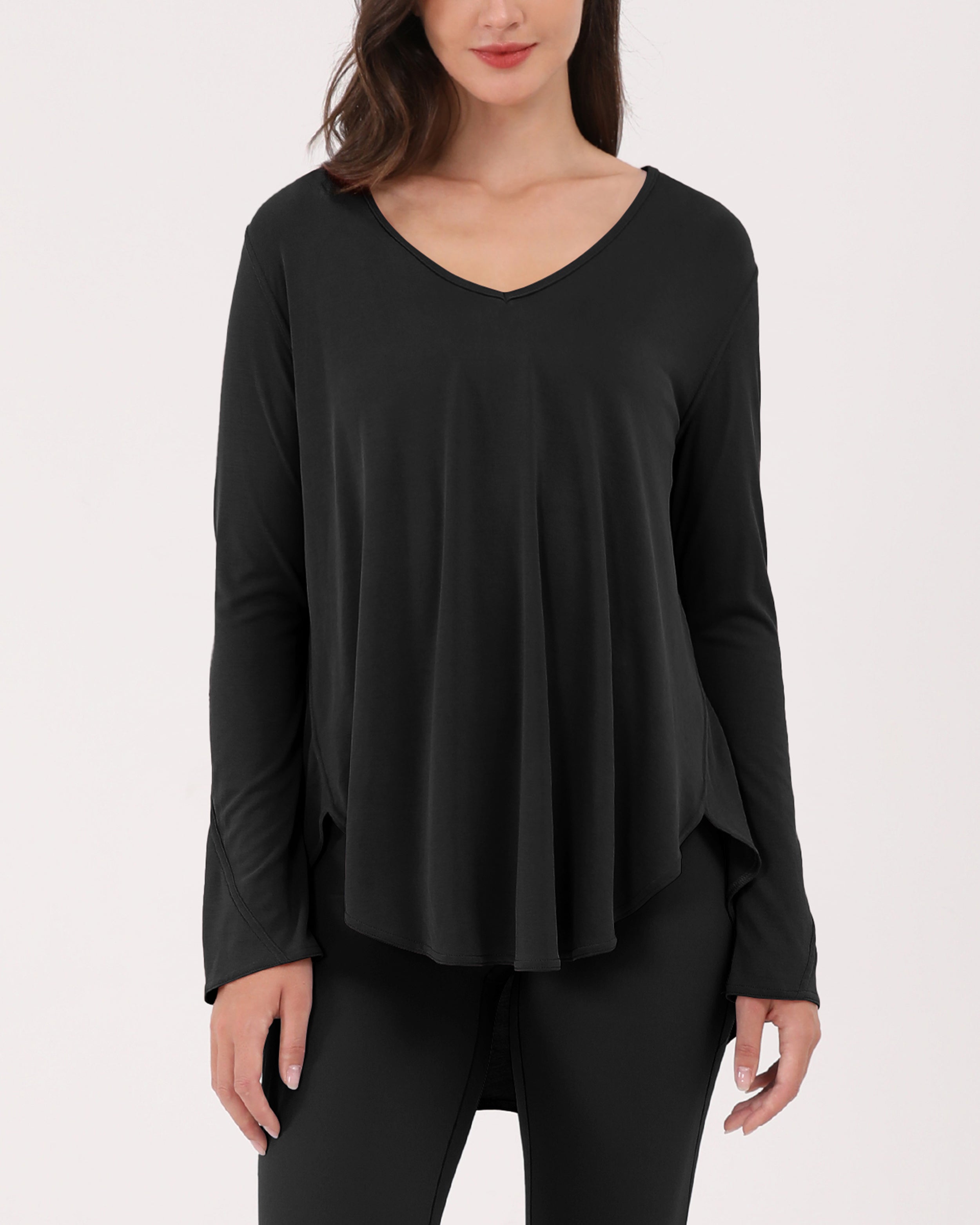 ODODOS Loose Fit Long Sleeve V Neck Tops – ododos