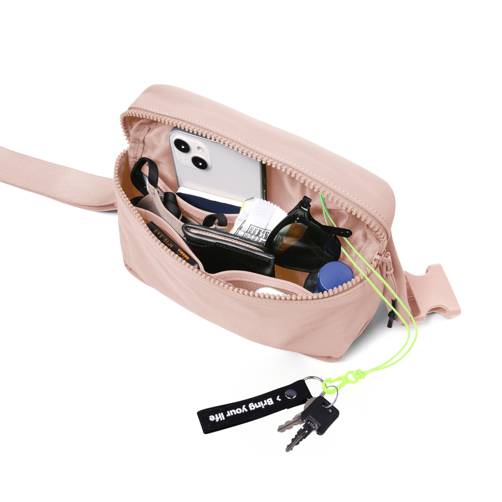 ODODOS Unisex Mini Belt Bag with Adjustable Strap