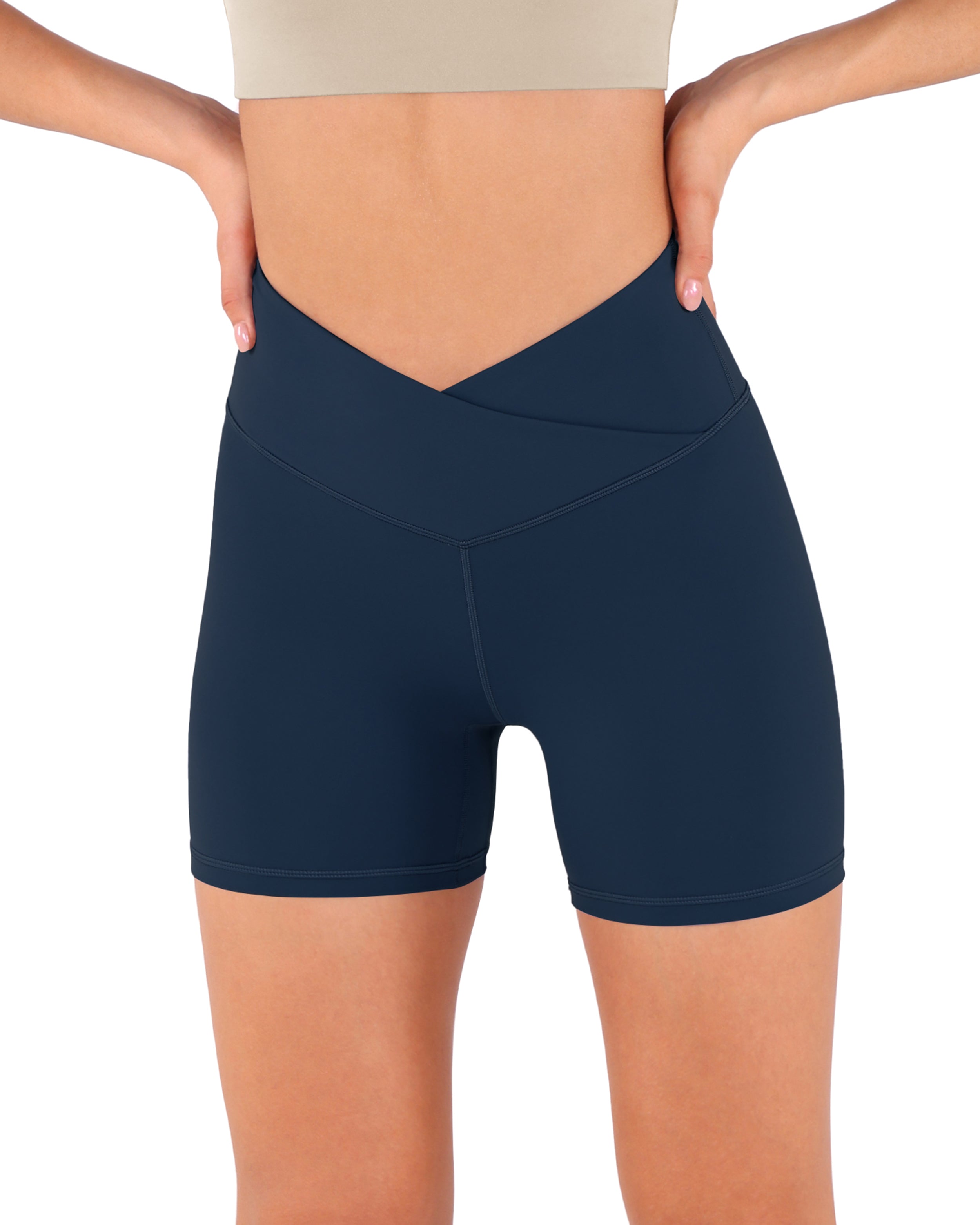 5 Cross Waist Yoga Shorts ododos